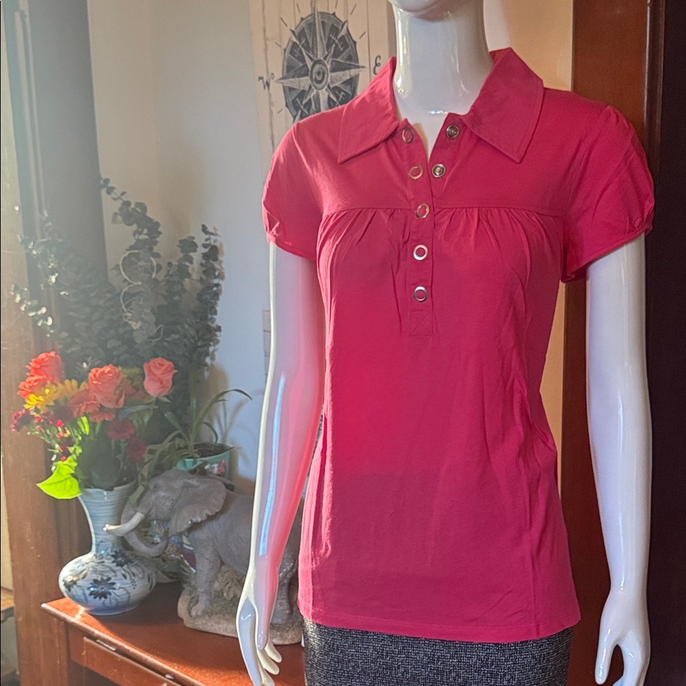 NWt Style&Co size small Women's Pink Button-Up Top